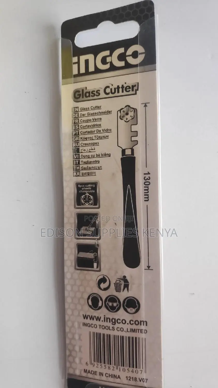 Glass Cutter Glass Cutter Ingco + Free 6pcs Extra Blades