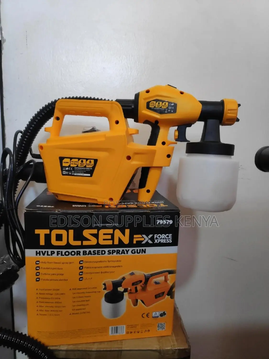 Tolsen Spray Gun 650W Floor Based HVLP Paint Spray Gun
