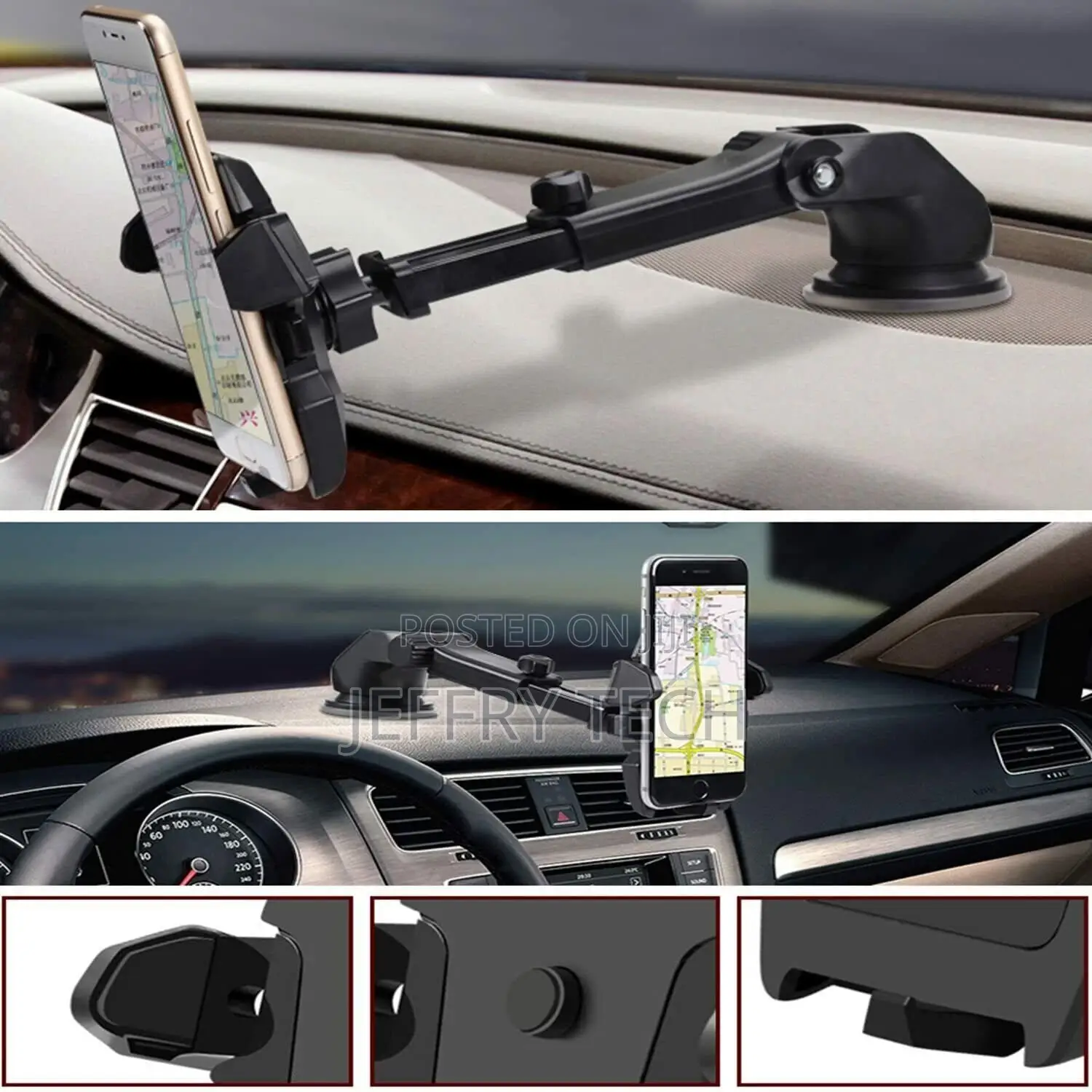 360° Mount Holder Car Windshield Stand for Mobile Cell Phone