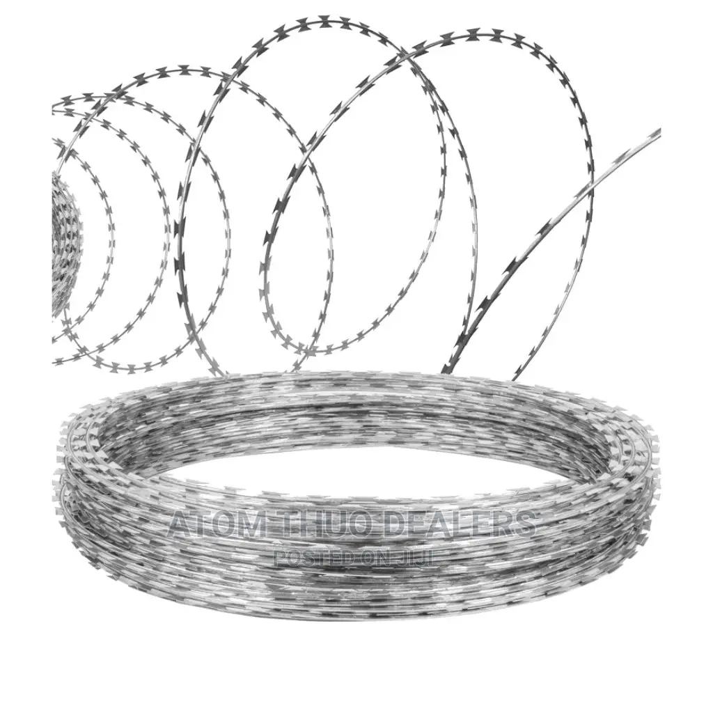 10 Mt Silver Razor Wire