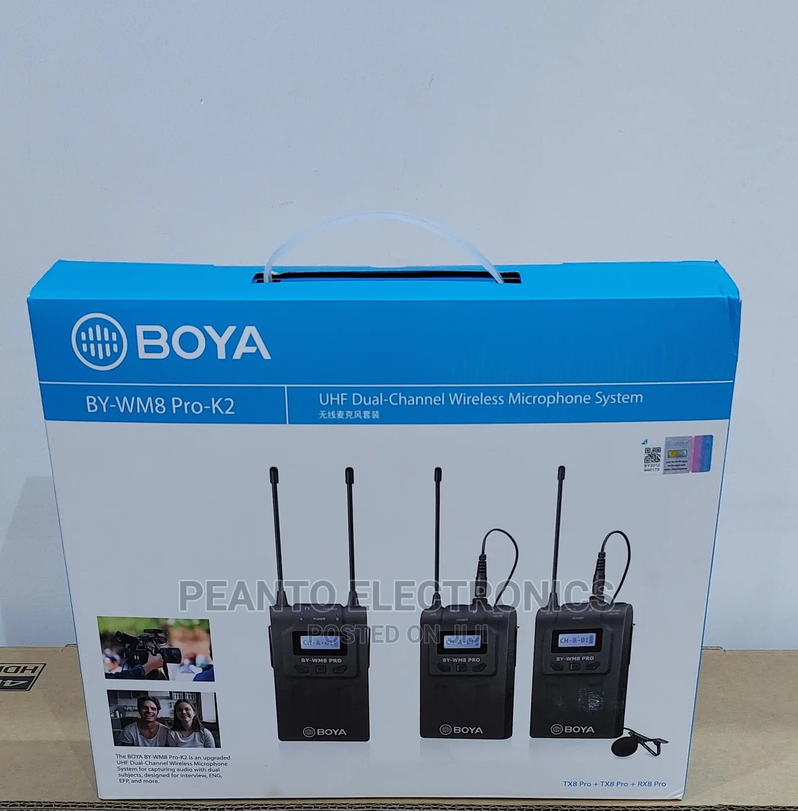 BOYA BY-WM8 Prok2- UHF Dual-Channel Wireless Lavalier System
