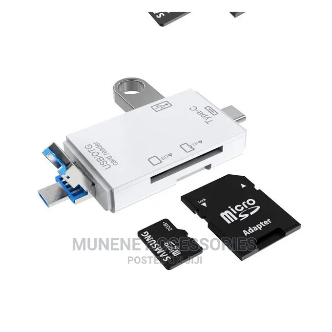 6 in 1 Type C Micro USB SD Memory Card TF Cards Reader