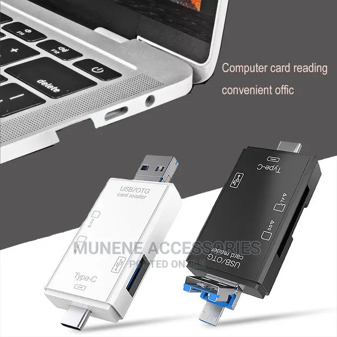 6 in 1 Type C Micro USB SD Memory Card TF Cards Reader
