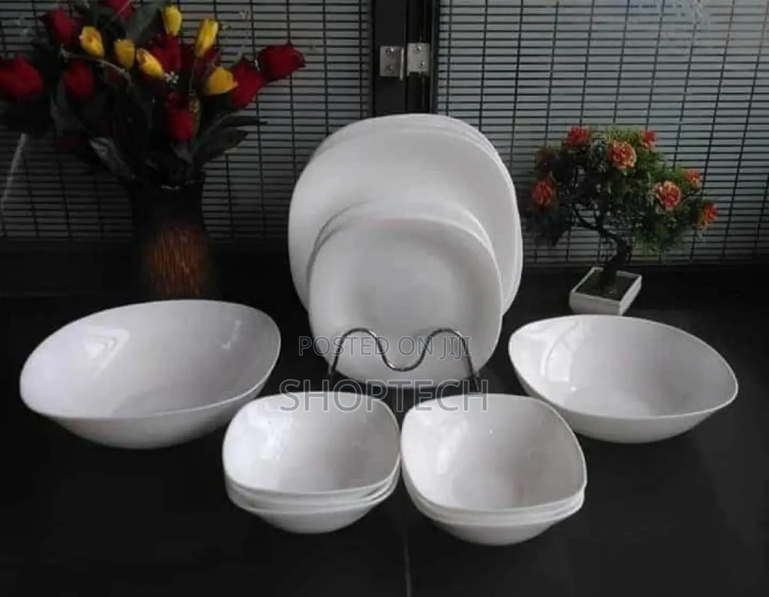 20pc White Plain Dinner Set