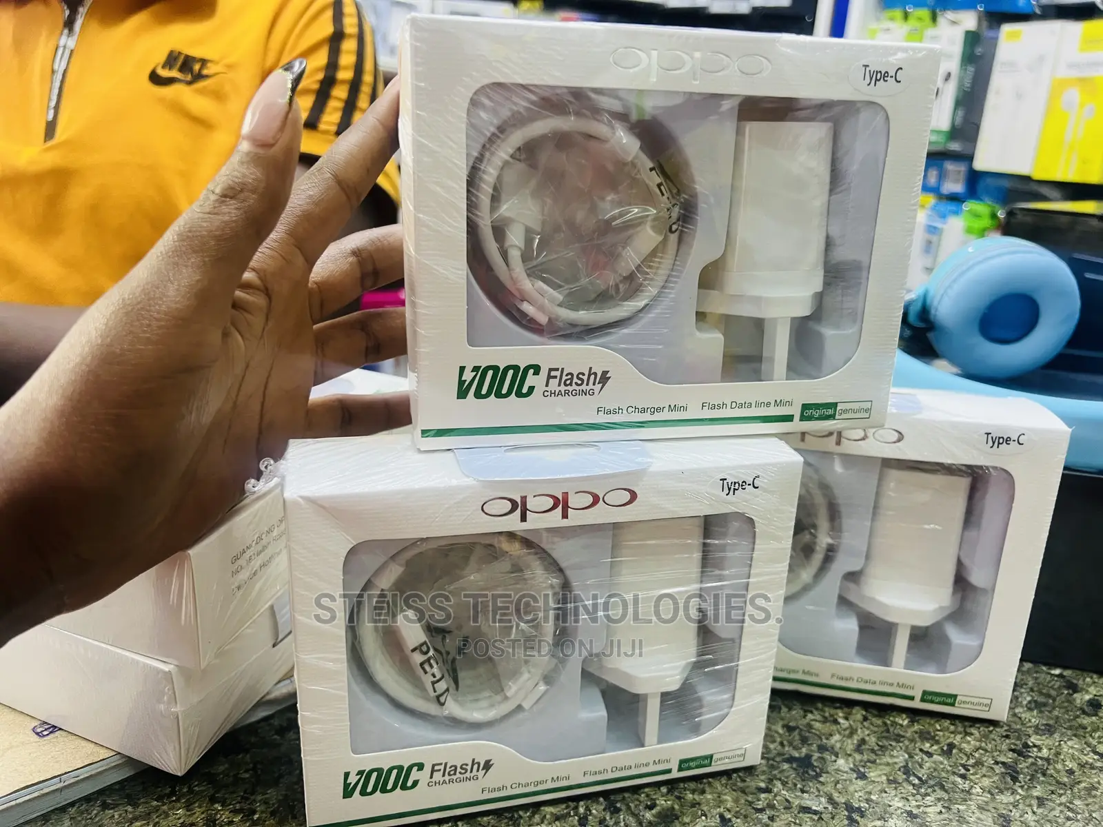 Oppo Type C Vooc Chargers.