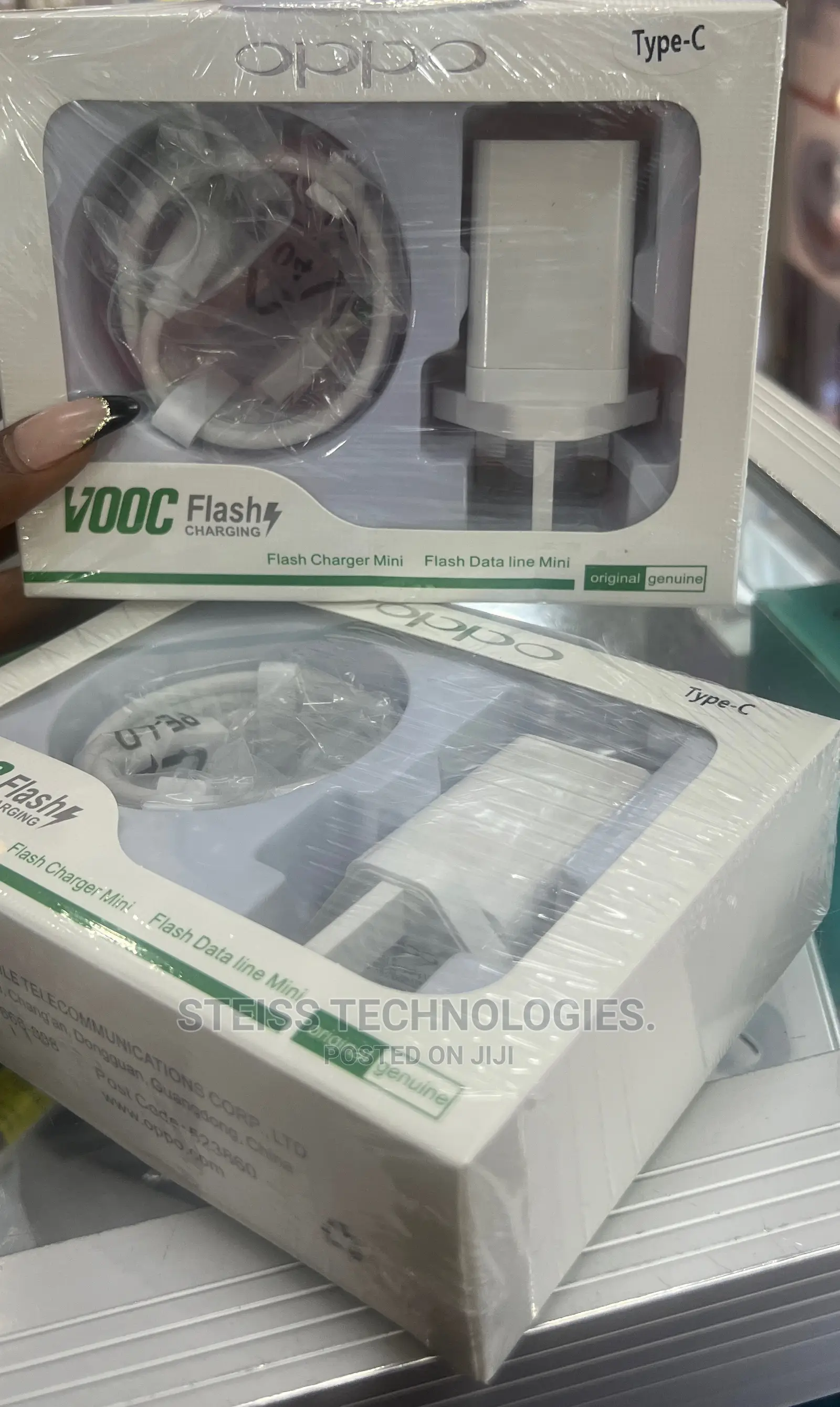 Oppo Type C Vooc Chargers.