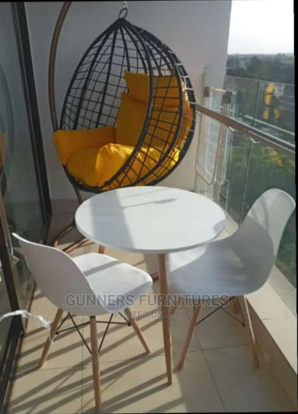 Eames Table and 2 Chairs.