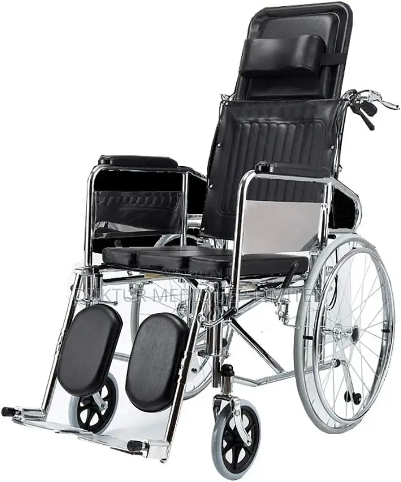 Reclining Commode Wheelchair U-Cut
