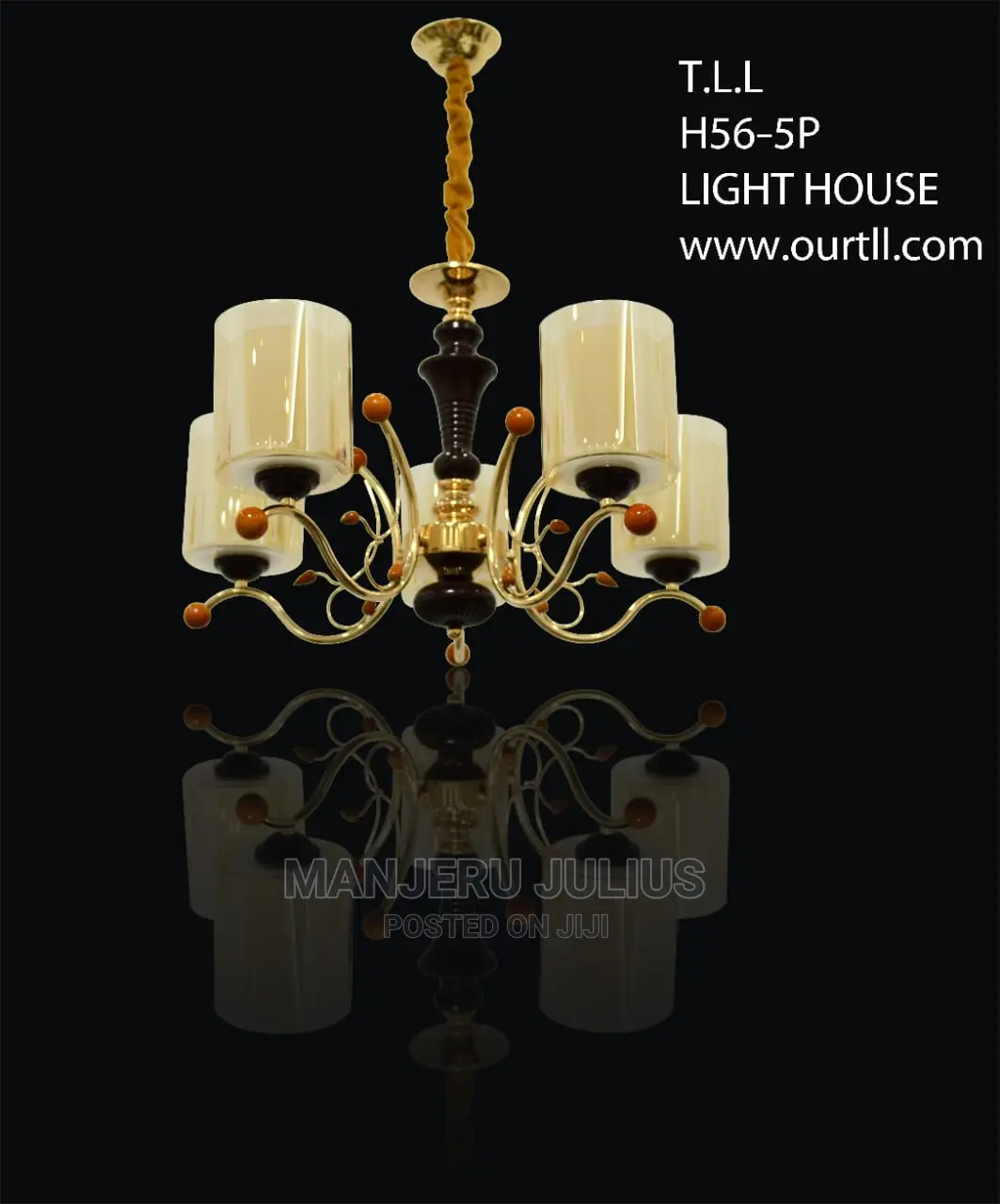 5 Arms Chandelier