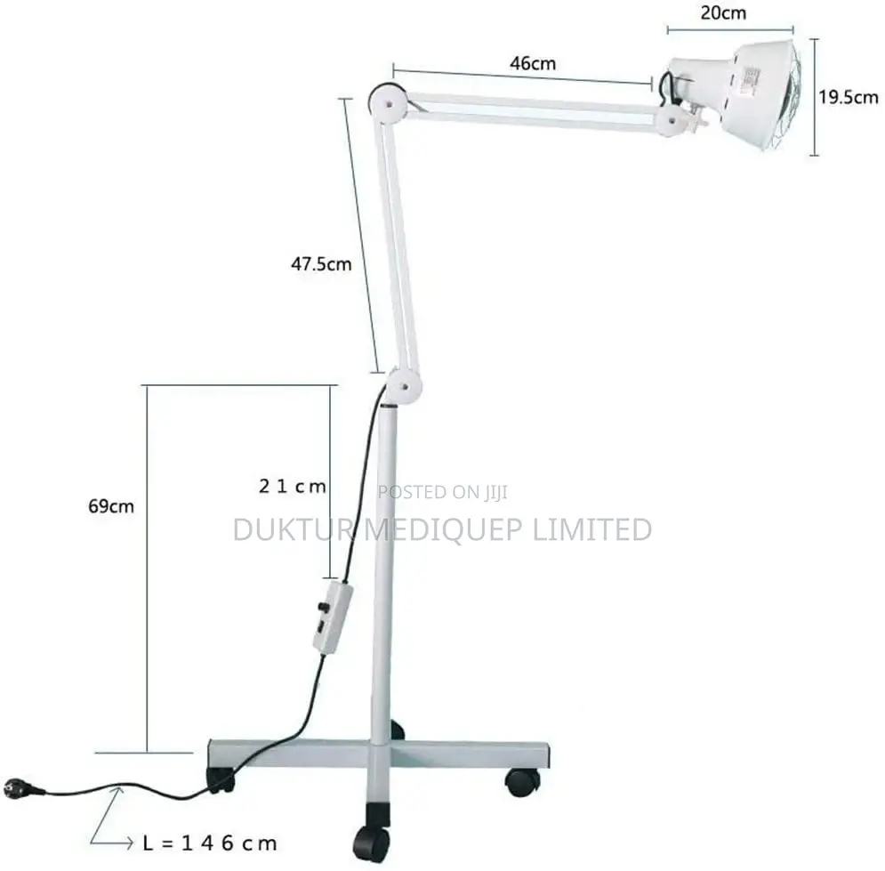 Infrared Heating Floor Lamp With 275 W Infrared Lamp