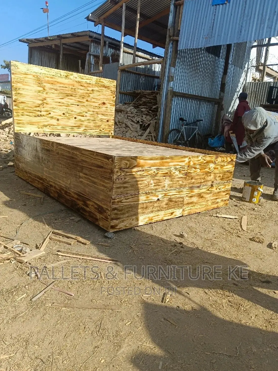 Box Bed Burned