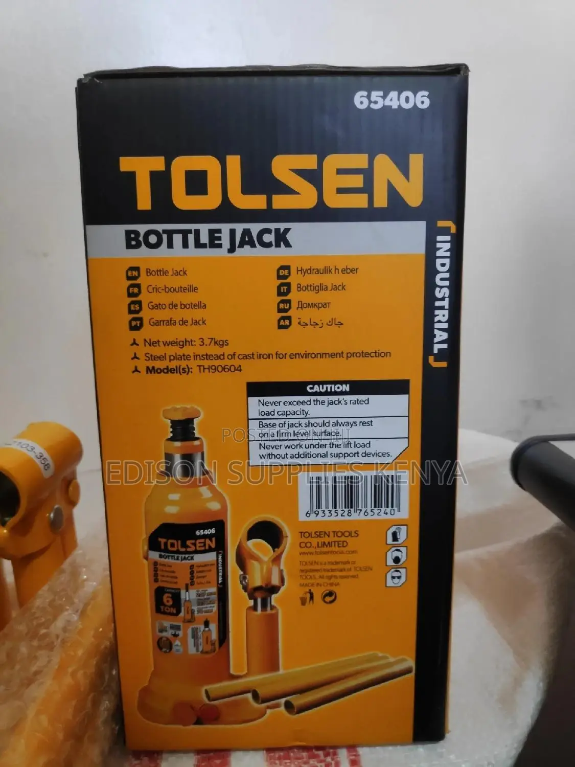 Tolsen Hydraulic Bottle Jack 6tons Heavy Duty Jack 65406