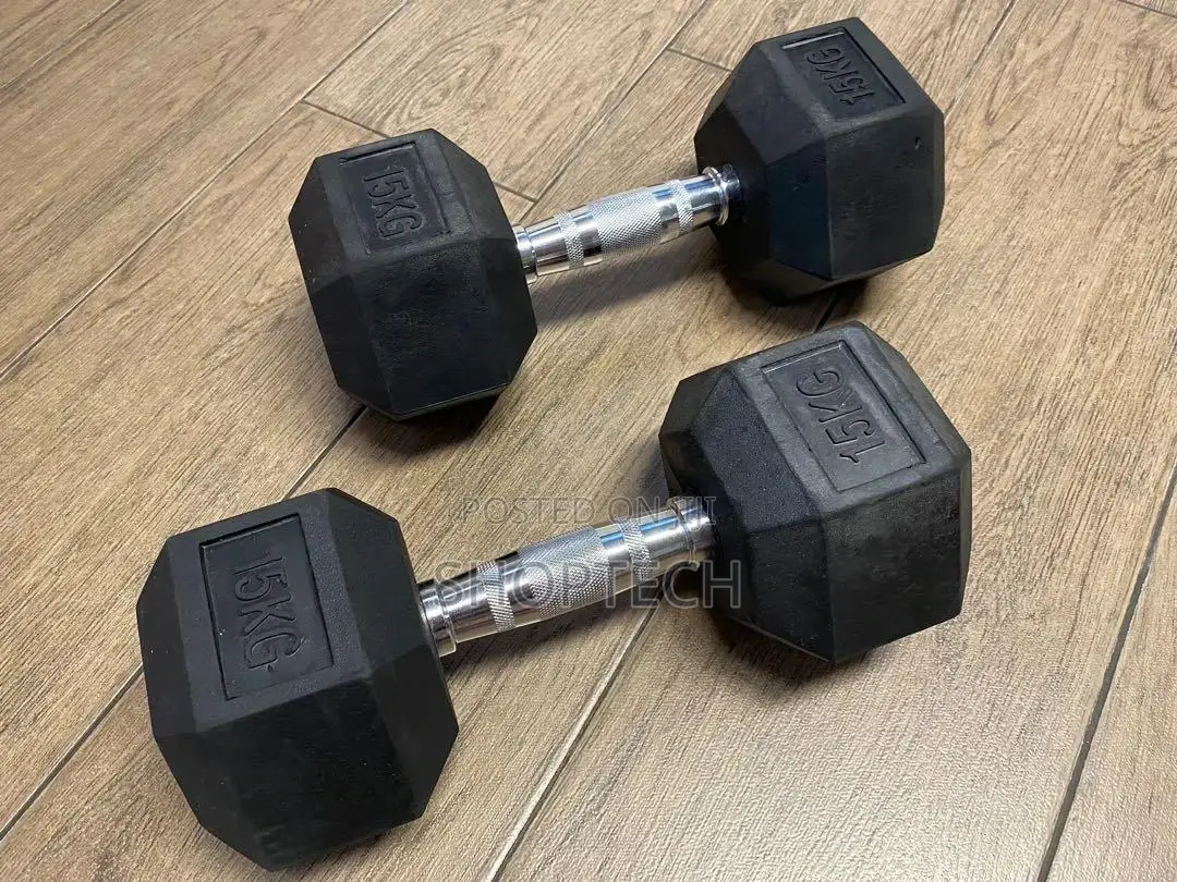 15kgs Hexagonal Dumbells
