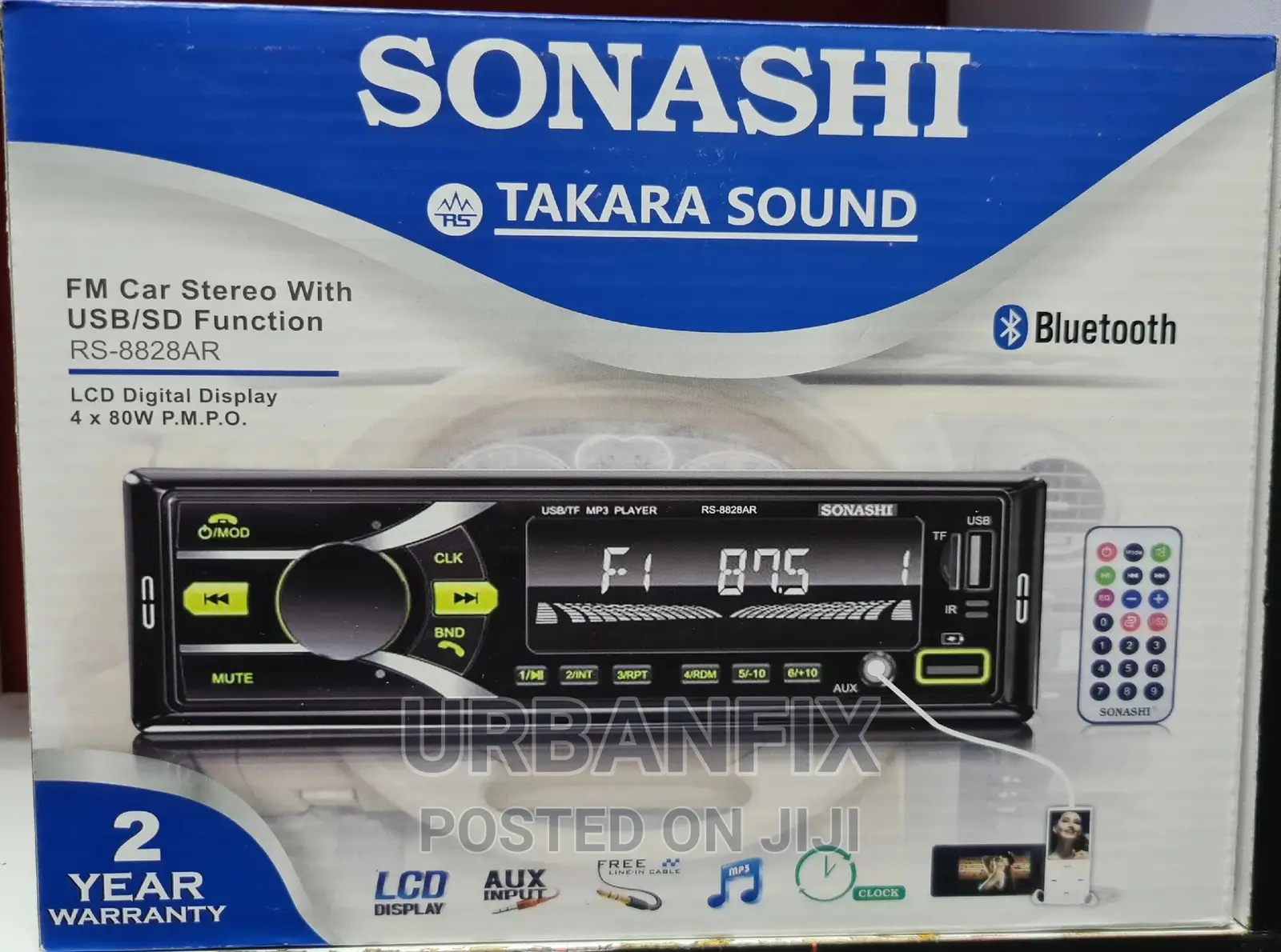 Sonashi Bluetooth Car Radio With FM, USB, AUX