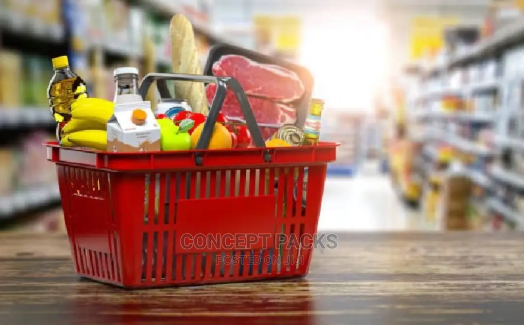 Multicolor Plastic Basket, for Shopping. 25 X 35 X 40 Mm