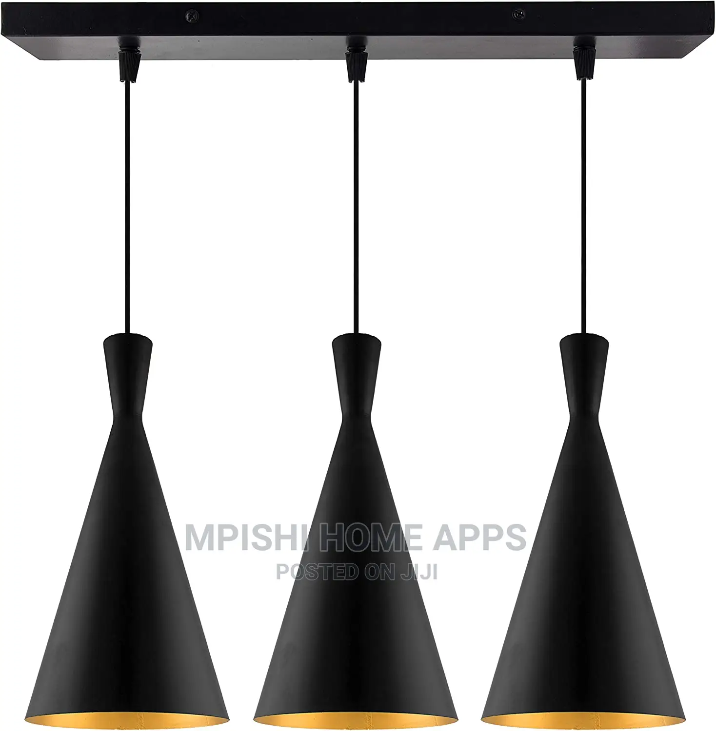 3pcs Linear Cone Shaped Pendant Lights
