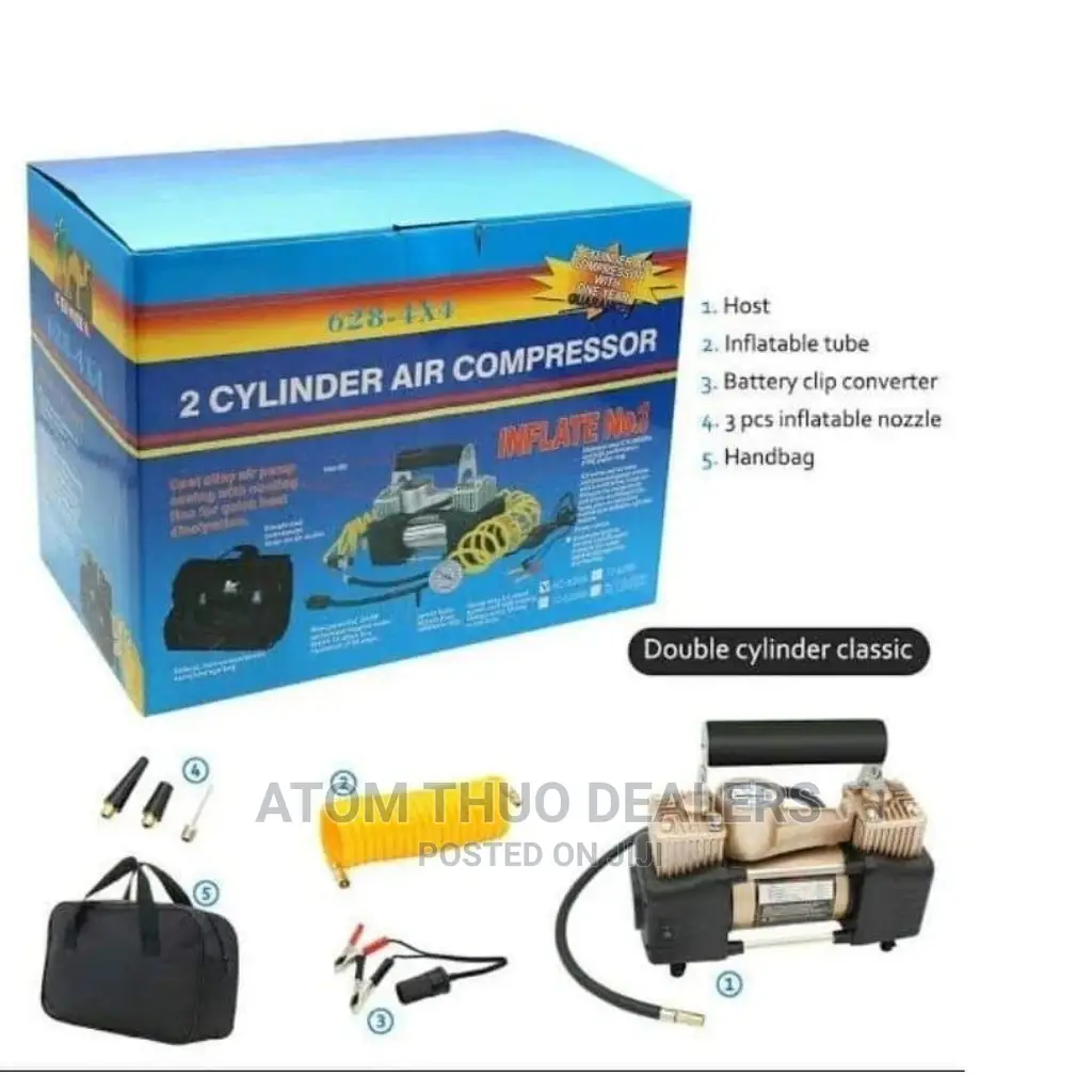 Double-Cylinder Air Compressor/Tyre Inflator