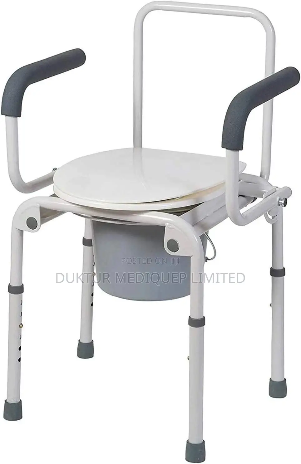 Portable Toilet, Deluxe Commode Chair, Drop Arm Commode