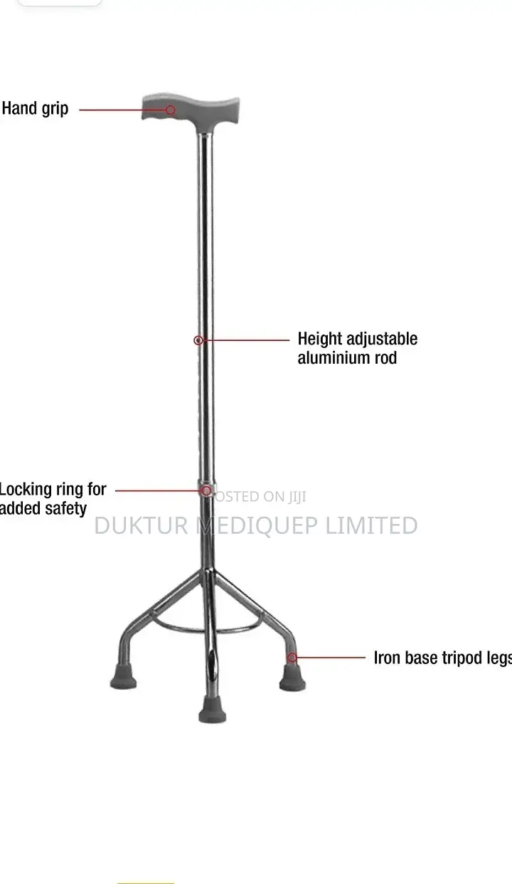 Quadi Stick/ Leg Height-adjustable, Quadripod Walking Stick