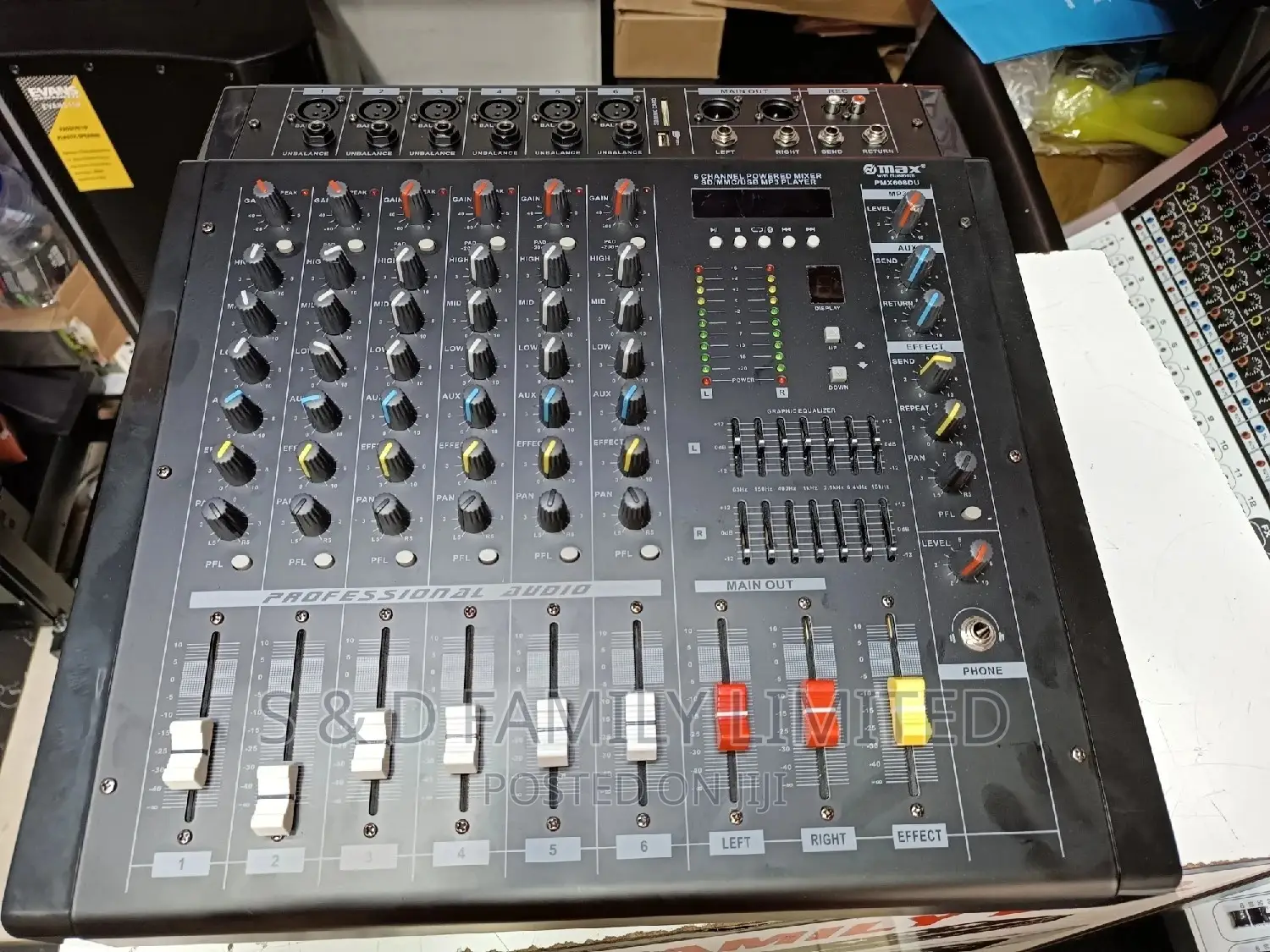 Omax 6 Channels Proffessional Powered Mixer