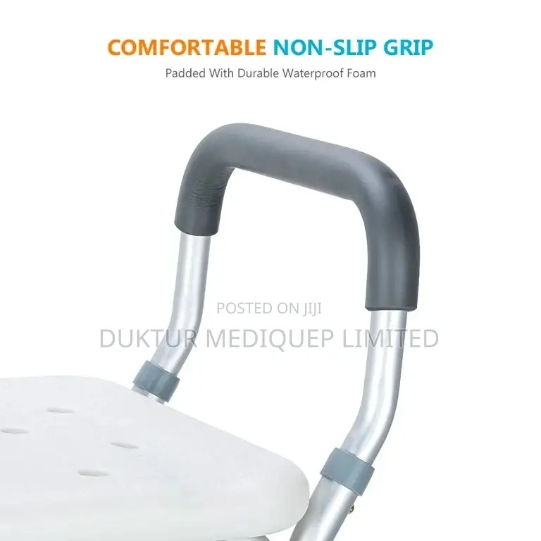 Heavy Duty Shower Chair With Back - Adjustable Medical Bath