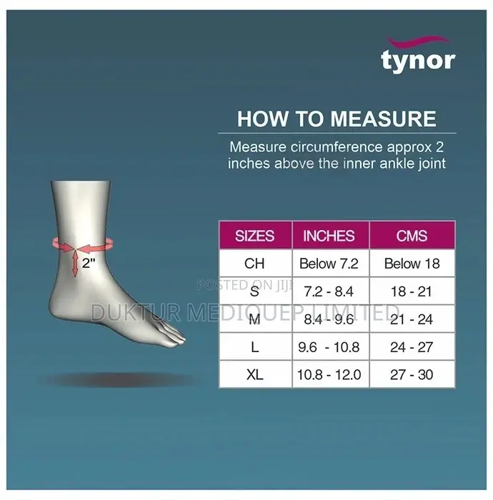 Tynor D-02 Ankle Brace Child Black