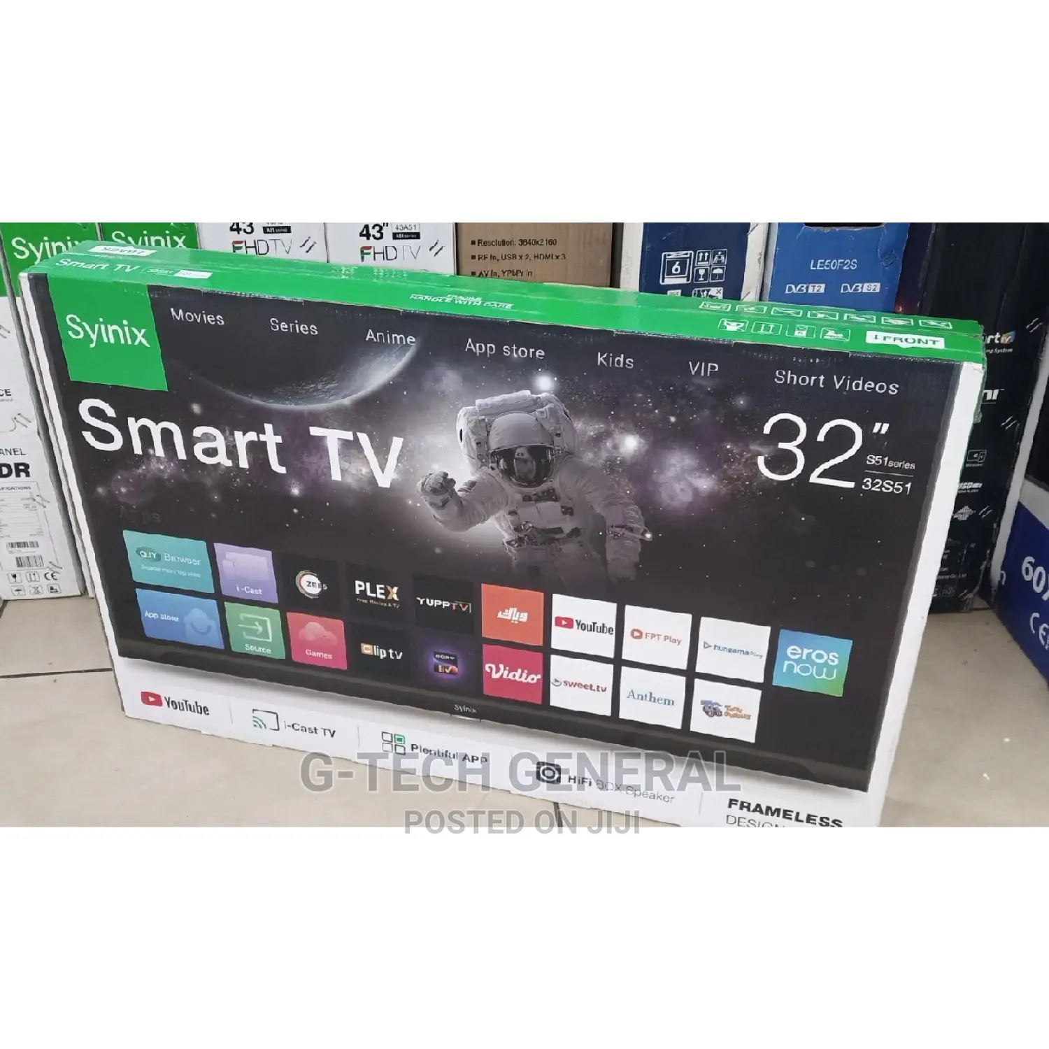 Synix ,32" Inch Frameless Smart Android Tv Netflix,Youtube