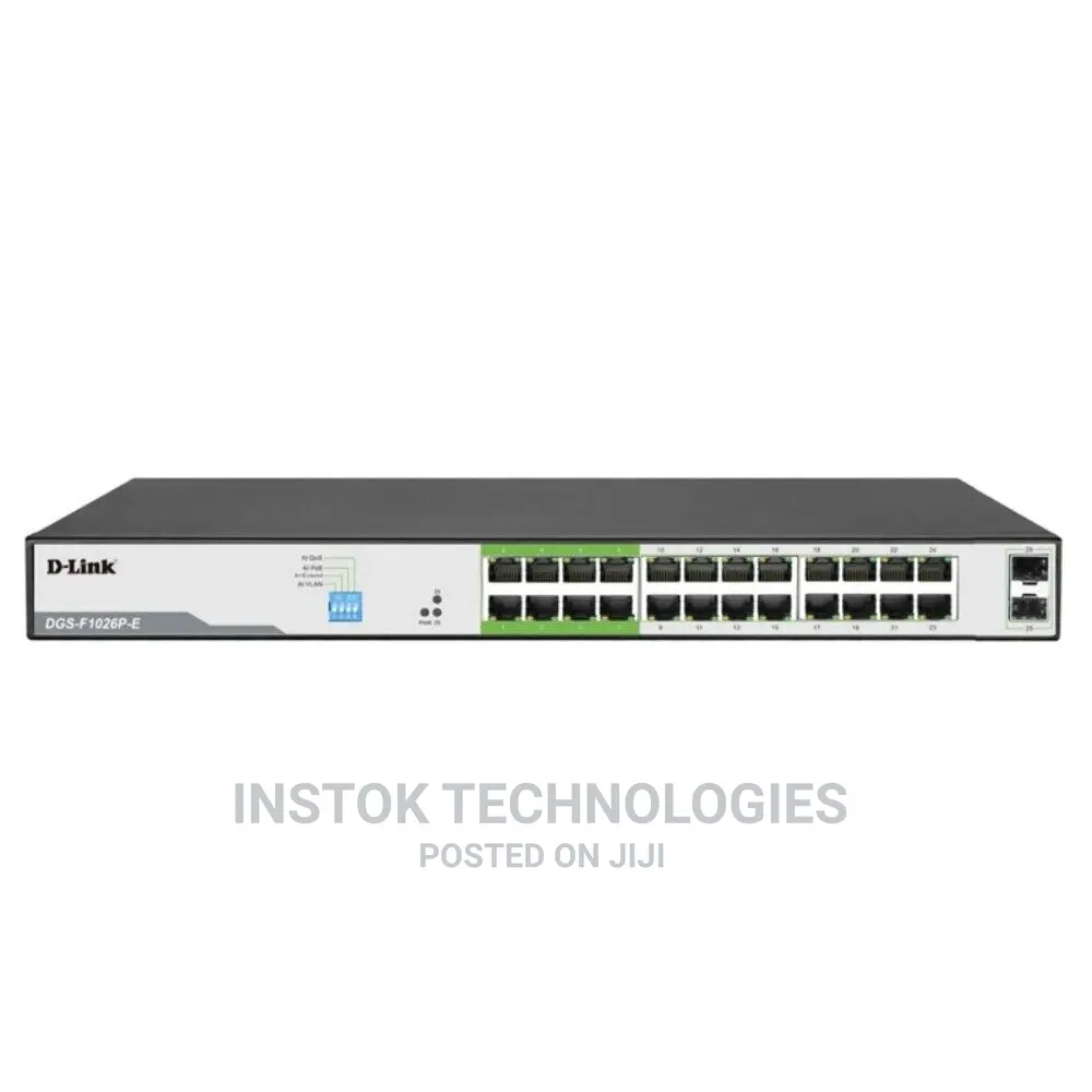 D-Link Dgs-F1026p-E 250M 24-Port 1000mbps Poe Switch With 2