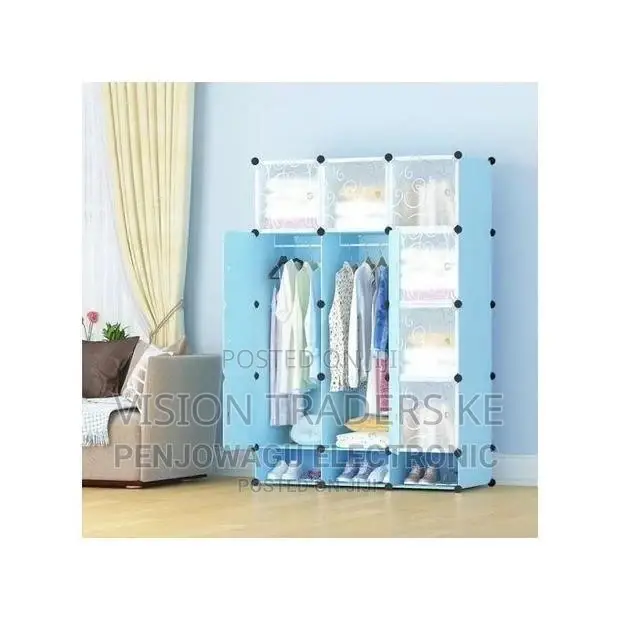 3 Column Heavy Portable Plastic Wardrobe