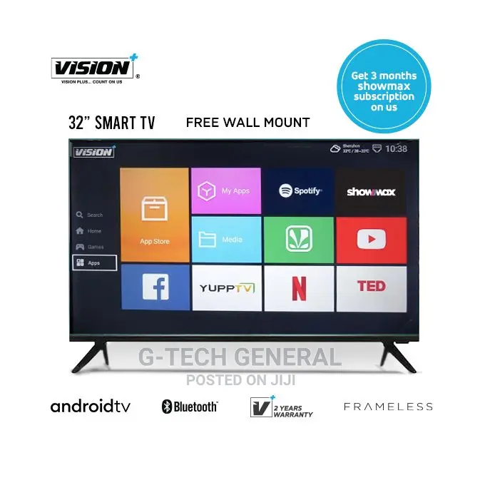 Vision Plus Vp8832sf - 32′′ Frameless Smart Android Tv