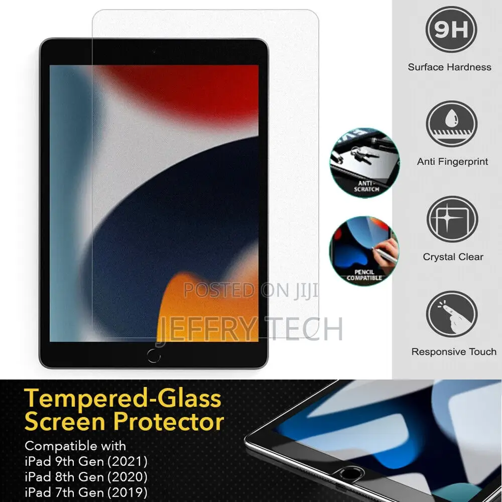Screen Protector for Apple iPad 10.2 7th 8th Gen 9th 2021
