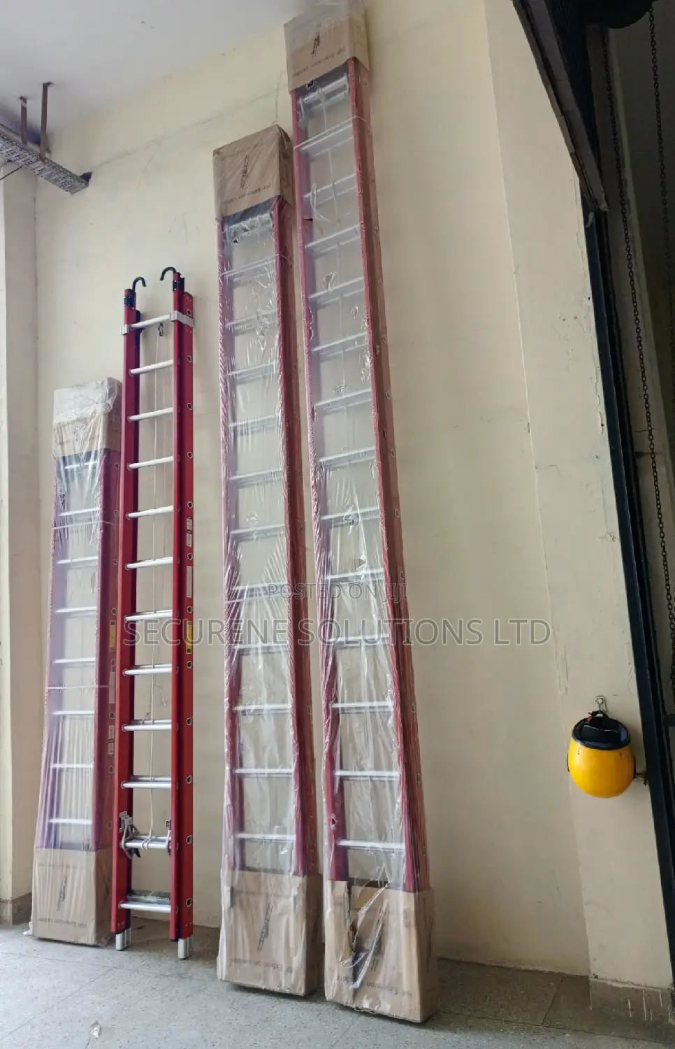32 Ft/10meter Fiberglass Double Extension Ladder