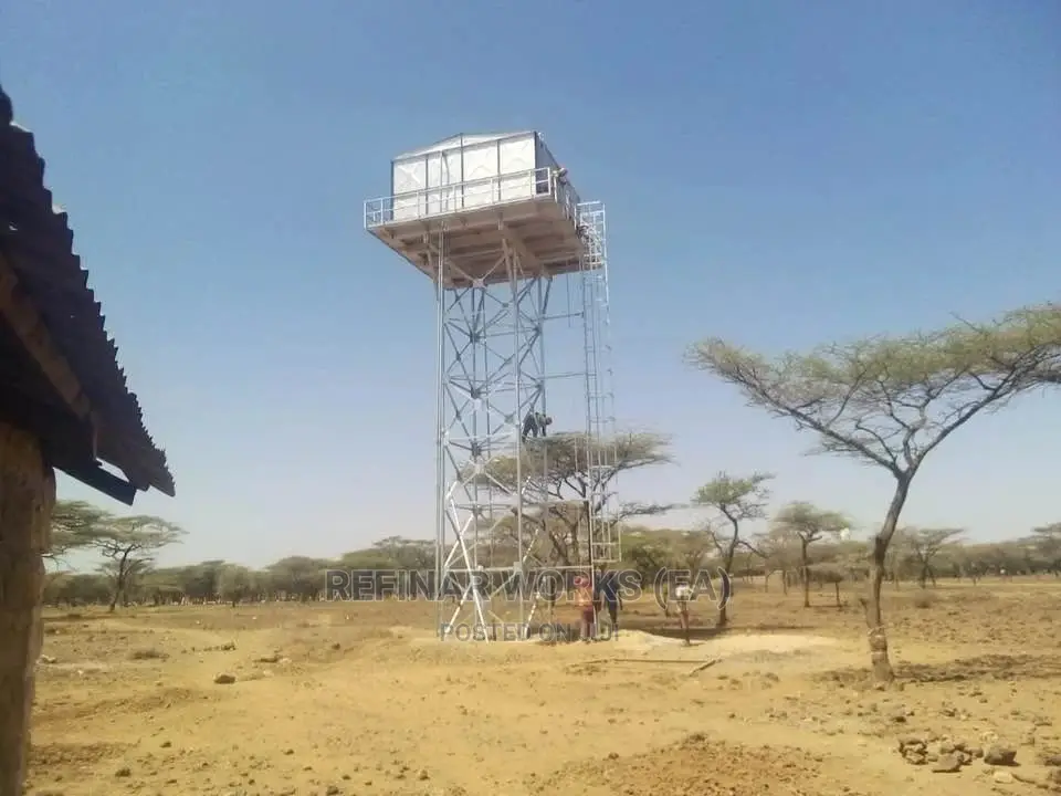 10,000 Liters Water Tower - Fabrication and Installation