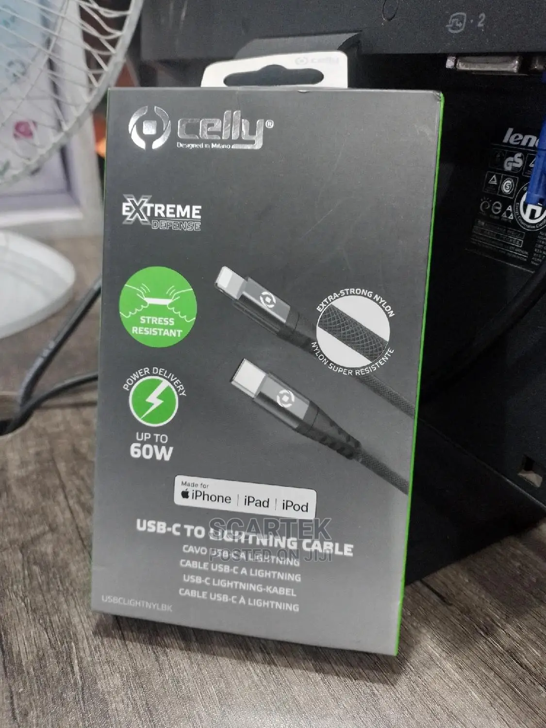 Celly Usb C to Lightning Cable ( 60w)