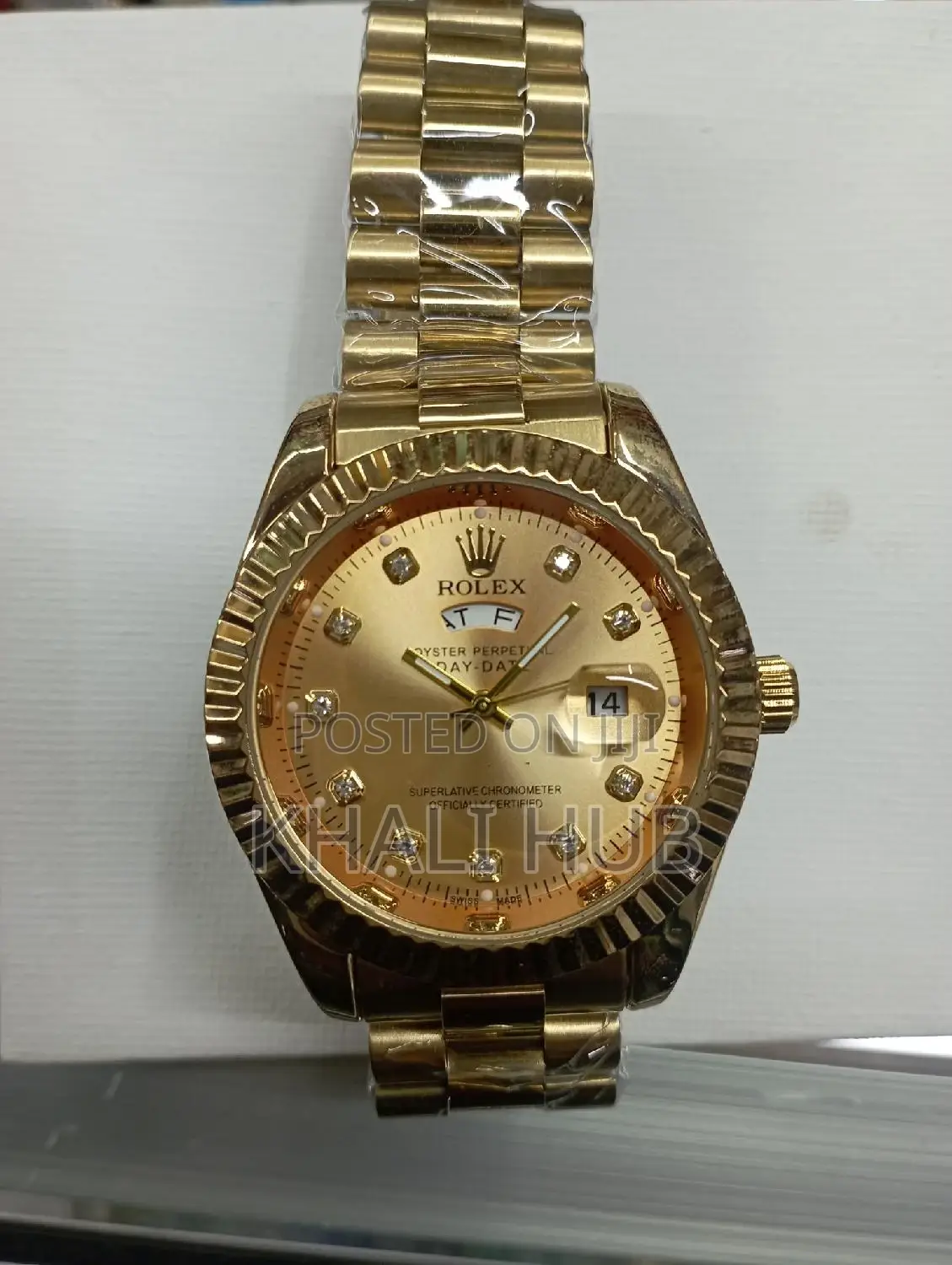 Rolex Watch Rolex Watch Gold Strap and Case.
