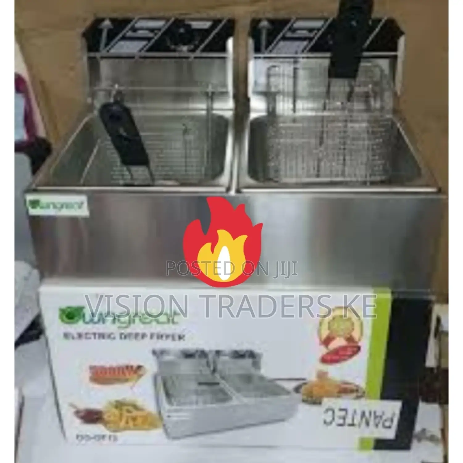 12 Litres Deep Fryer Double 3pin Plug 6l+6l Tanks