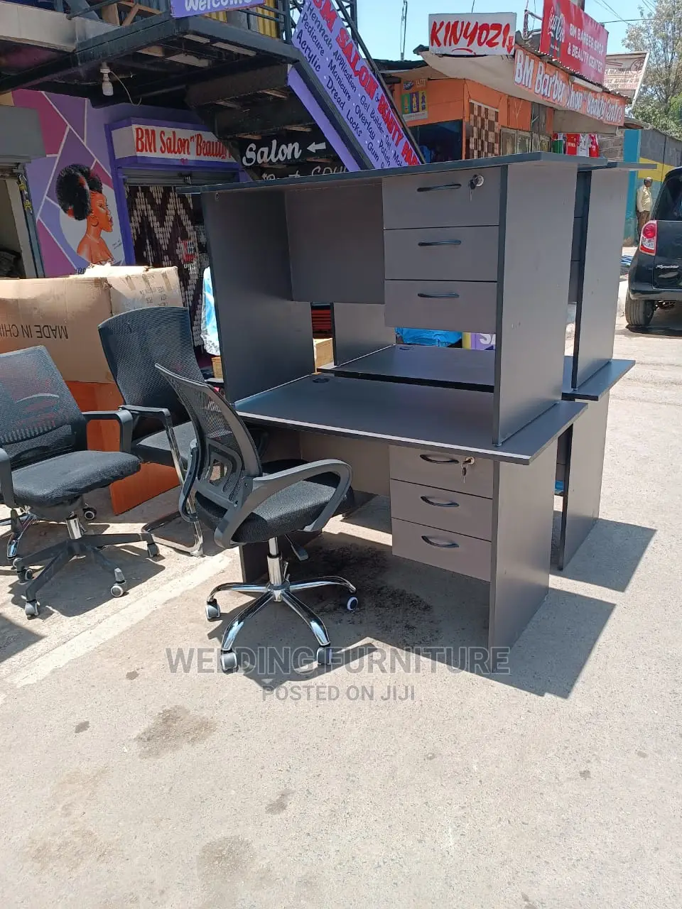Office Desk 1m + Secretary Chair