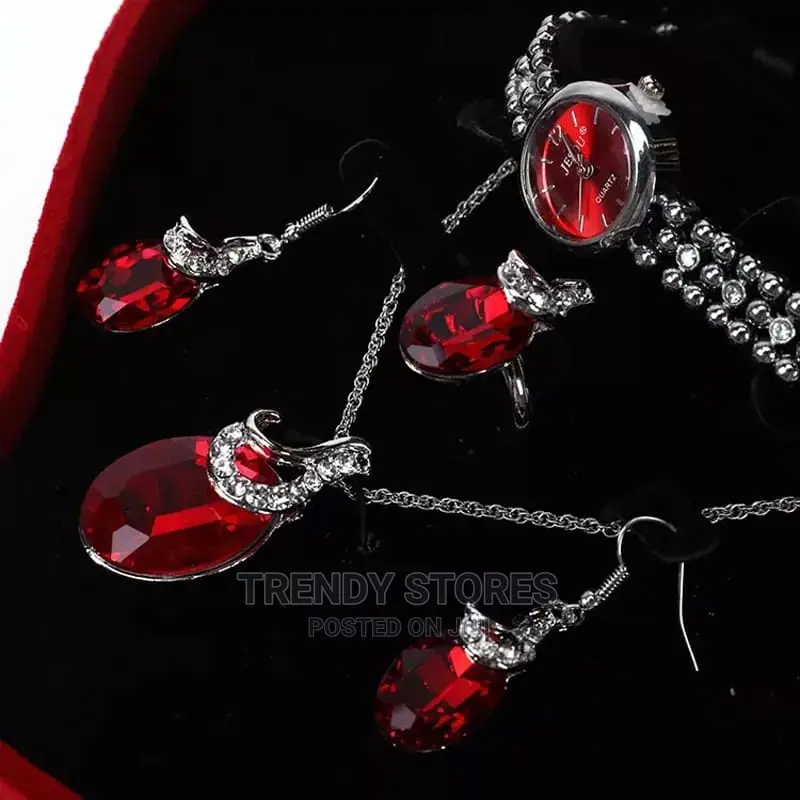 Glamour Stylish Watch Plus Necklace and Earings