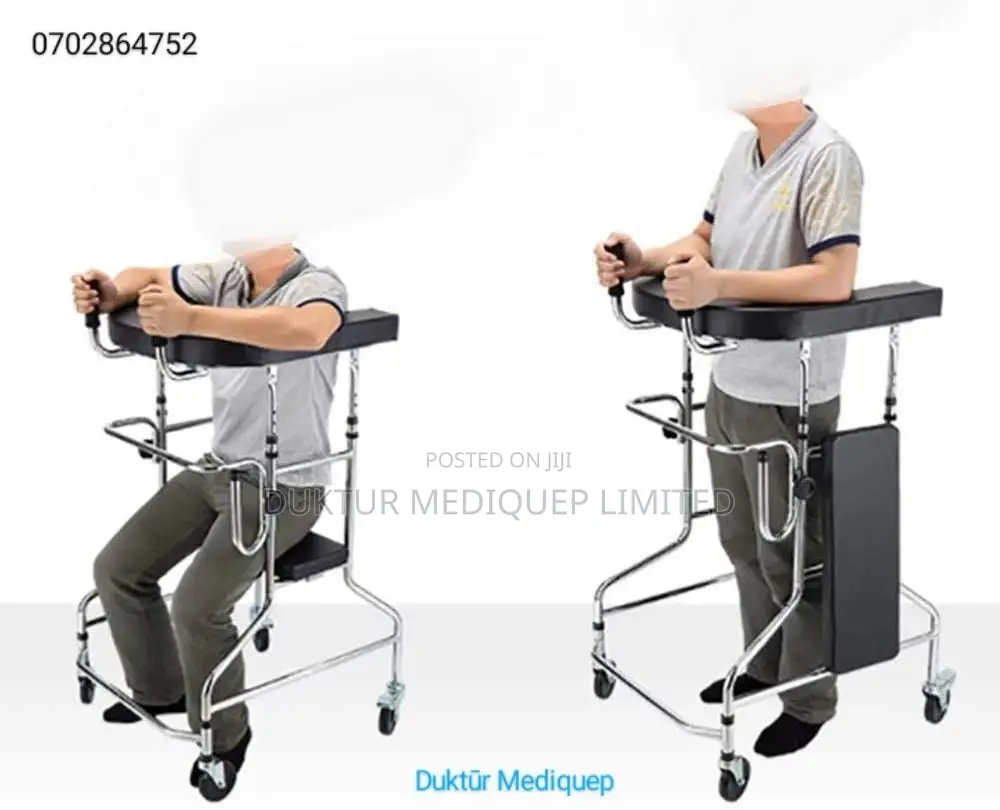 Practical Walker/ Skid Stand/ Frame With Seat Rehabilitation