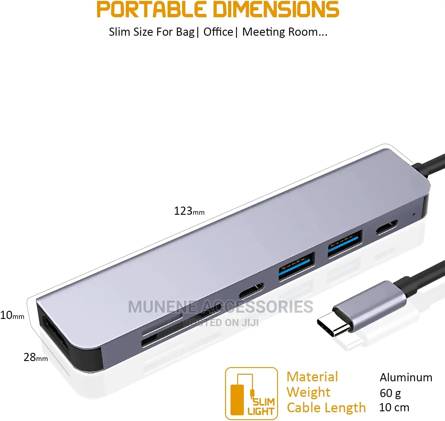 USB C Hub 7 in 1 USB C Hub Multiport Adapter With HDMI at 60