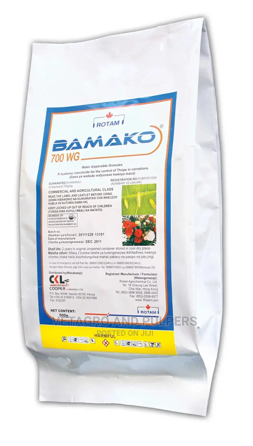 Bamako Pesticide 700wg 5gms