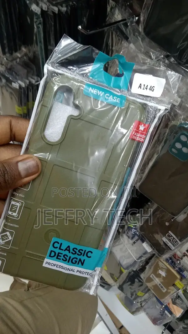 Samsung Galaxy A14 4G Full Coverage Shockproof TPU Case(Army