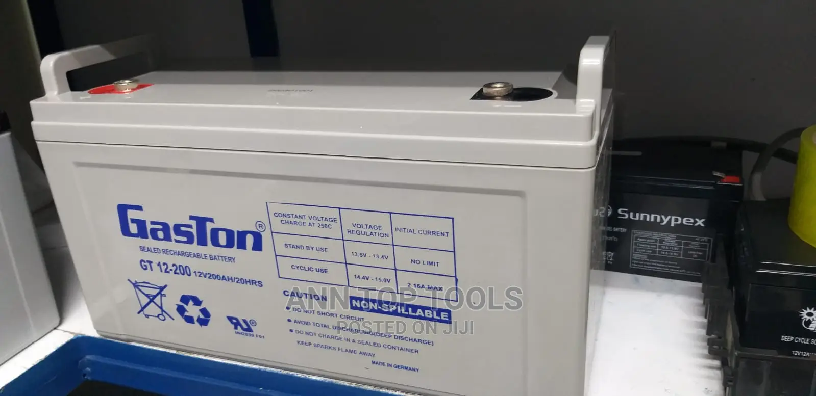 Gaston 200AH Maintenance Free Battery