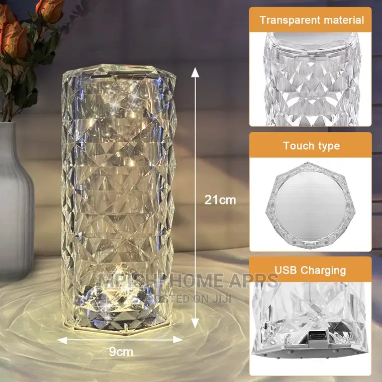 3 in 1 Crystal Table Lamp