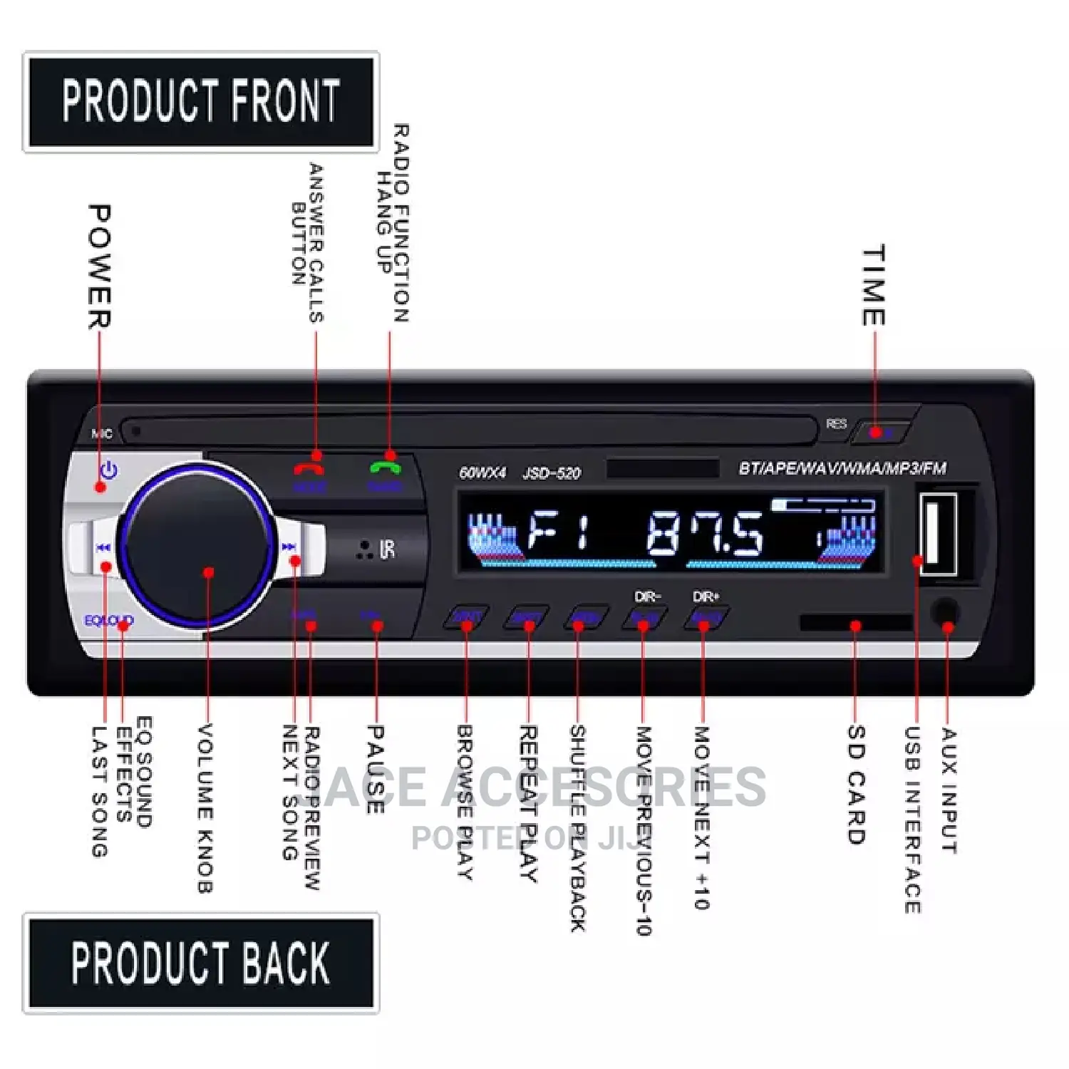 New Car Mp3 Radio With Bluetooth