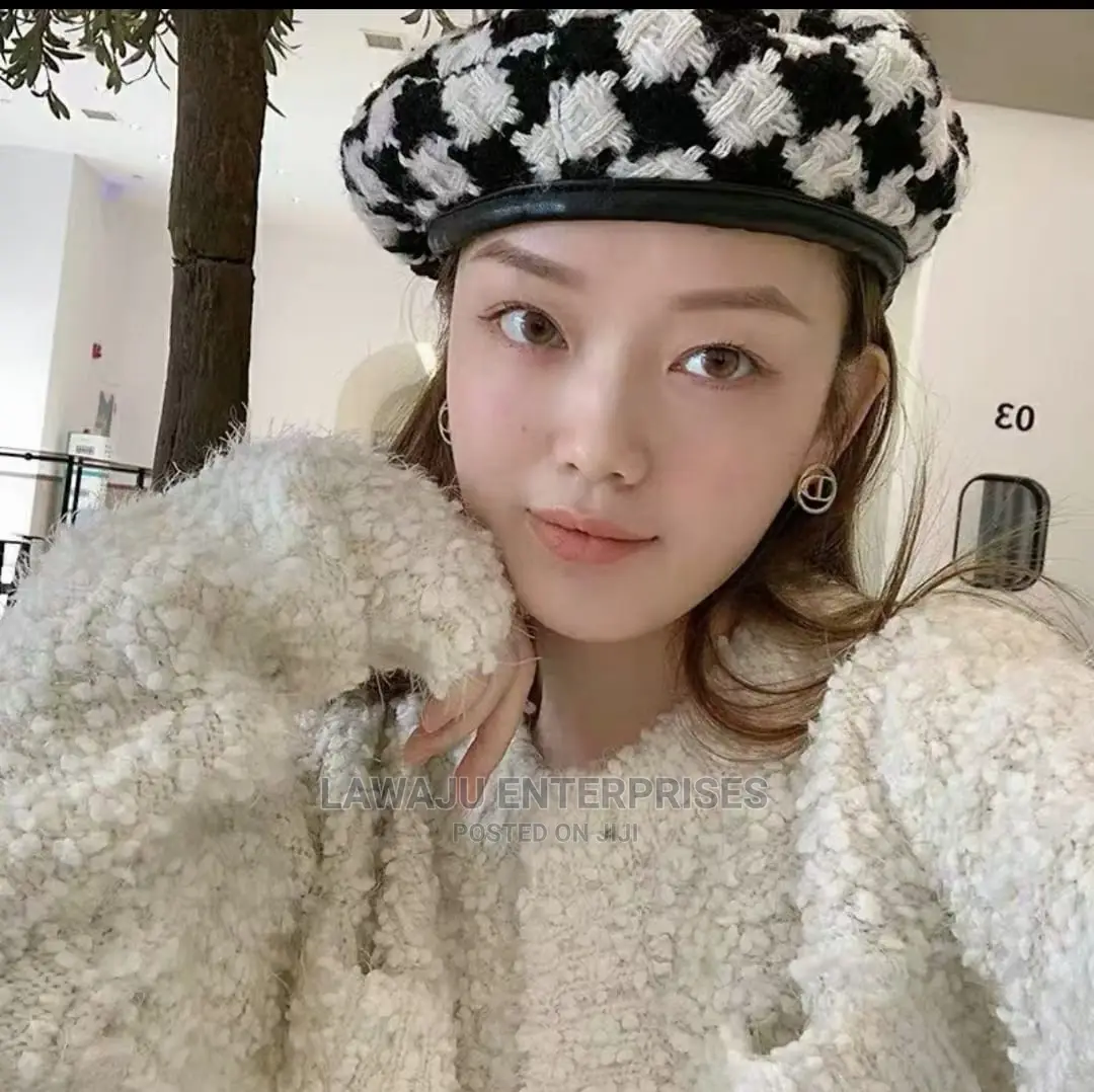 Houndstooth Beret