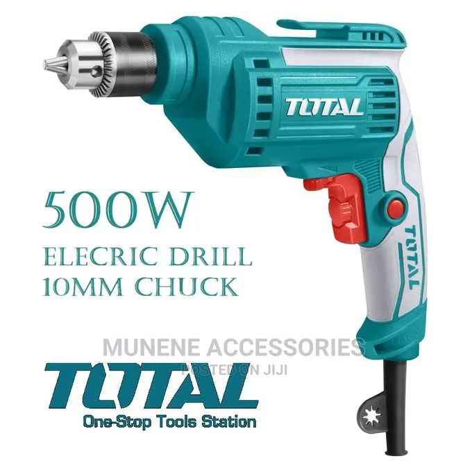 Total 500W Electric Corded Drill 10mm Chuck With Reverse