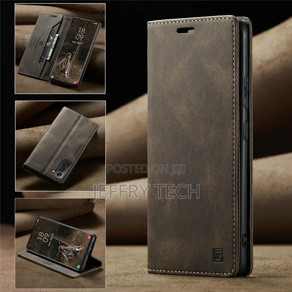Samsung Galaxy S23 S22 S21 S20 Ultra Case Leather Magnetic F