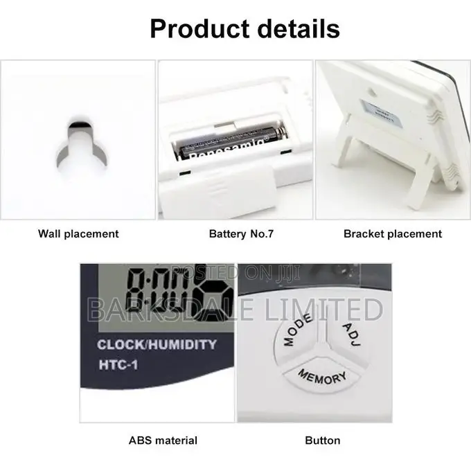 Room Thermometer Digital HTC 2 Humidity Hygrometer