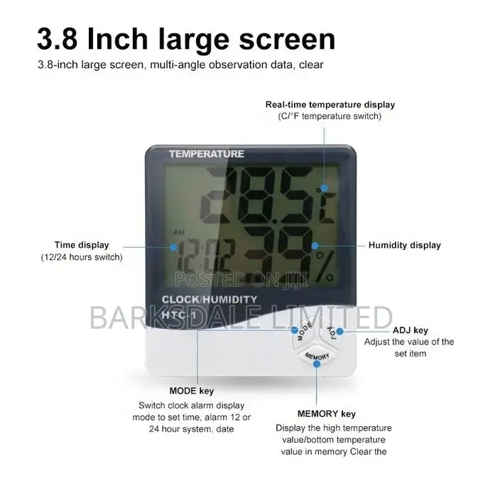 Room Thermometer Digital HTC 2 Humidity Hygrometer